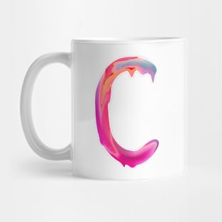 Letter C In Vibrant Watercolor Mug